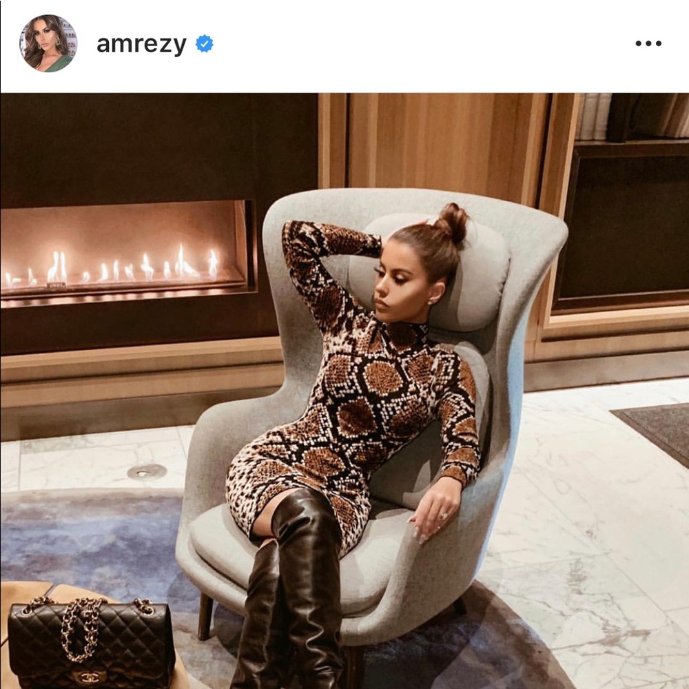 Zara snake print body on dress